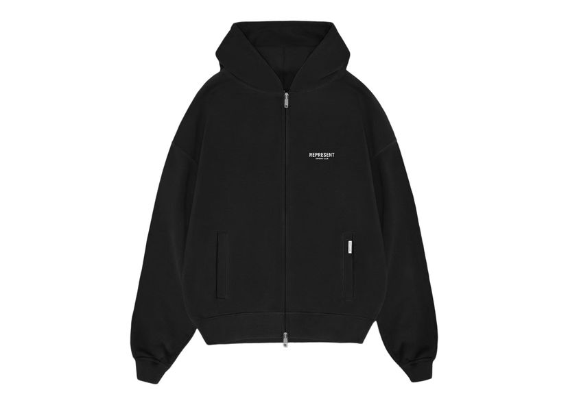 Sweatshirt Represent Clo Represent Owners Club Zip Hoodie Black Sort | MH4039-01