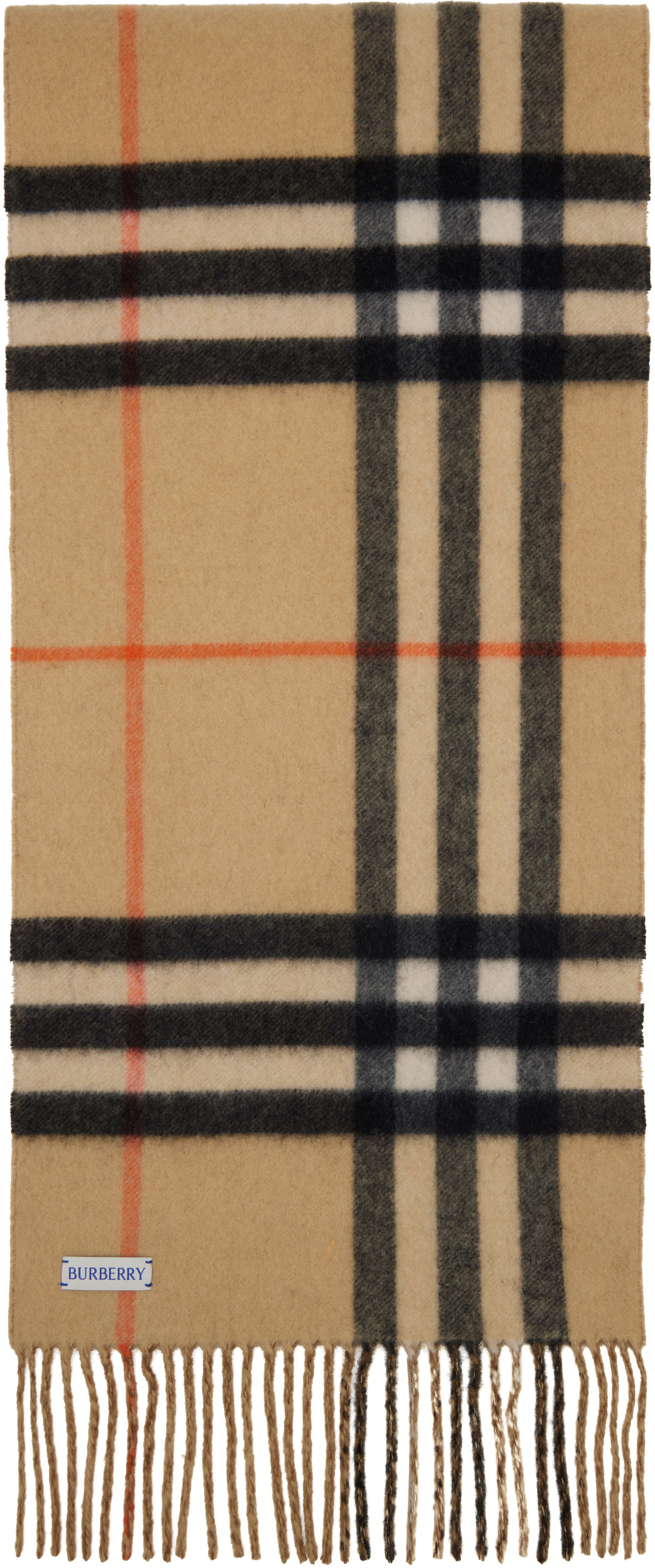 Tørklæde Burberry Reversible Check Cashmere Scarf Beige | 8094710, 1