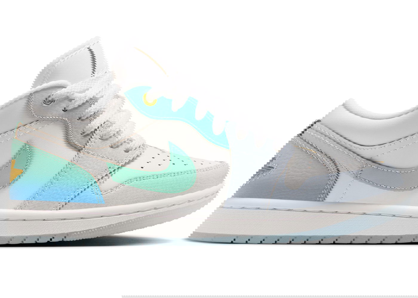 Sneakers og sko Jordan 1 Low SE Emerald Rise "White/Blue/Gold" W Flerfarvet | FN8899-131, 0