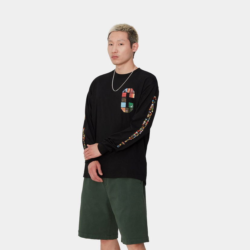 T-shirt Carhartt WIP Machine 89 Graphic Long Sleeve T-Shirt Sort | I033674_9
