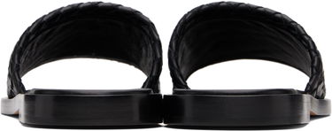 Sneakers og sko Bottega Veneta Bottega Veneta Elio Woven Leather Slides Sort | 838348V2ED01000, 1
