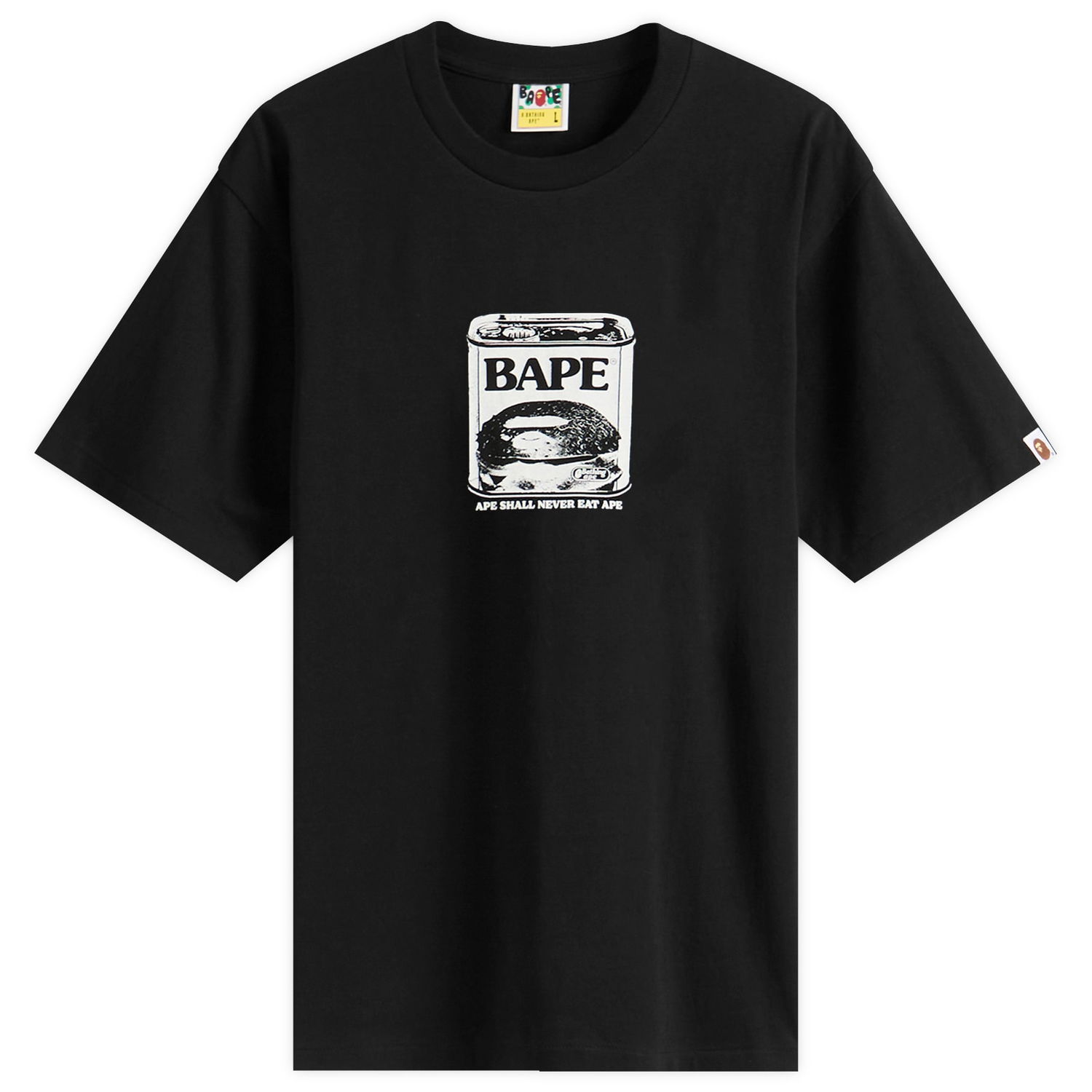 T-shirt BAPE A Bathing Ape Can Food T-Shirt, Size Small Sort | 001TEL801336M-BLK, 1