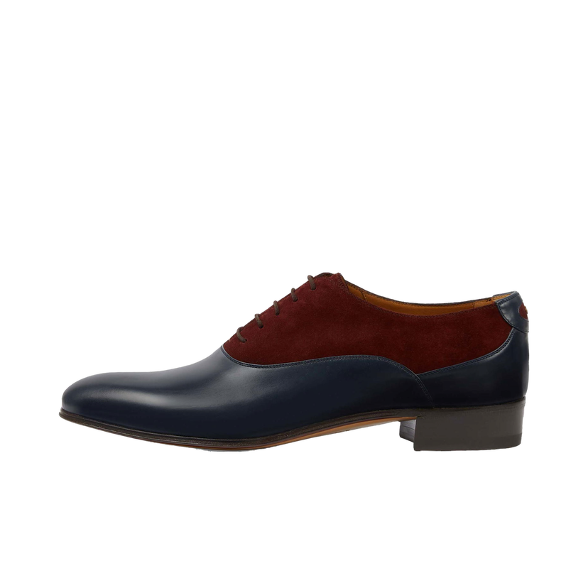 Sneakers og sko Gucci Double G Panelled Lace-up Shoes Brown Blue Sort | 719741 06F50 4052