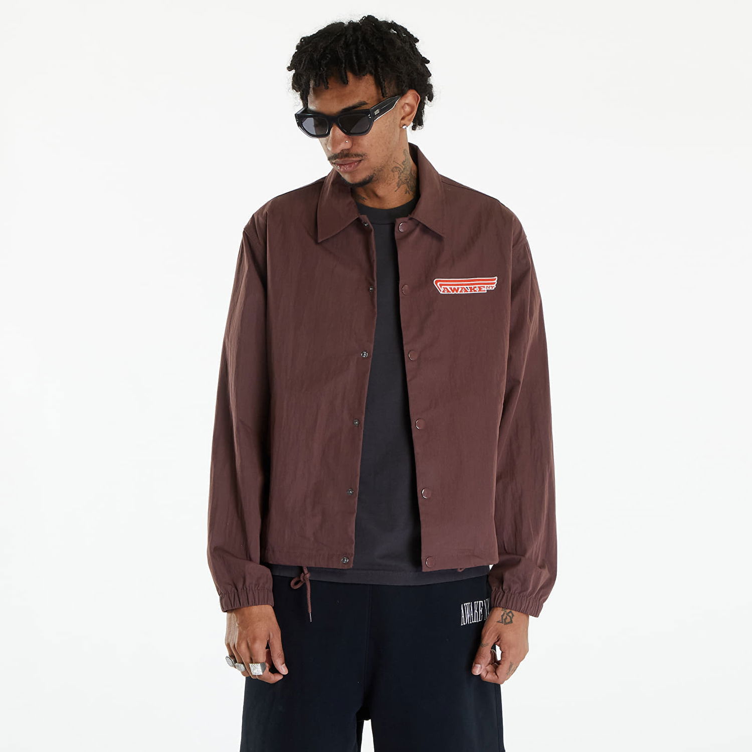 Jakke Awake NY 4 Wheeler Coaches Jacket Brown Brun | AWK-SP24-OT009-BRN, 0
