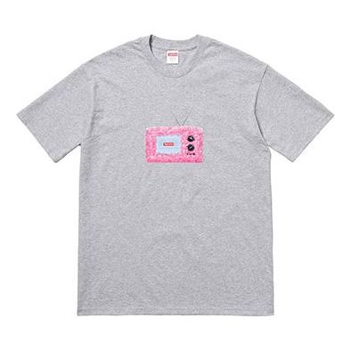 T-shirt Supreme TV Print Short Sleeve T-Shirt Grå | SUP-SS18-0091