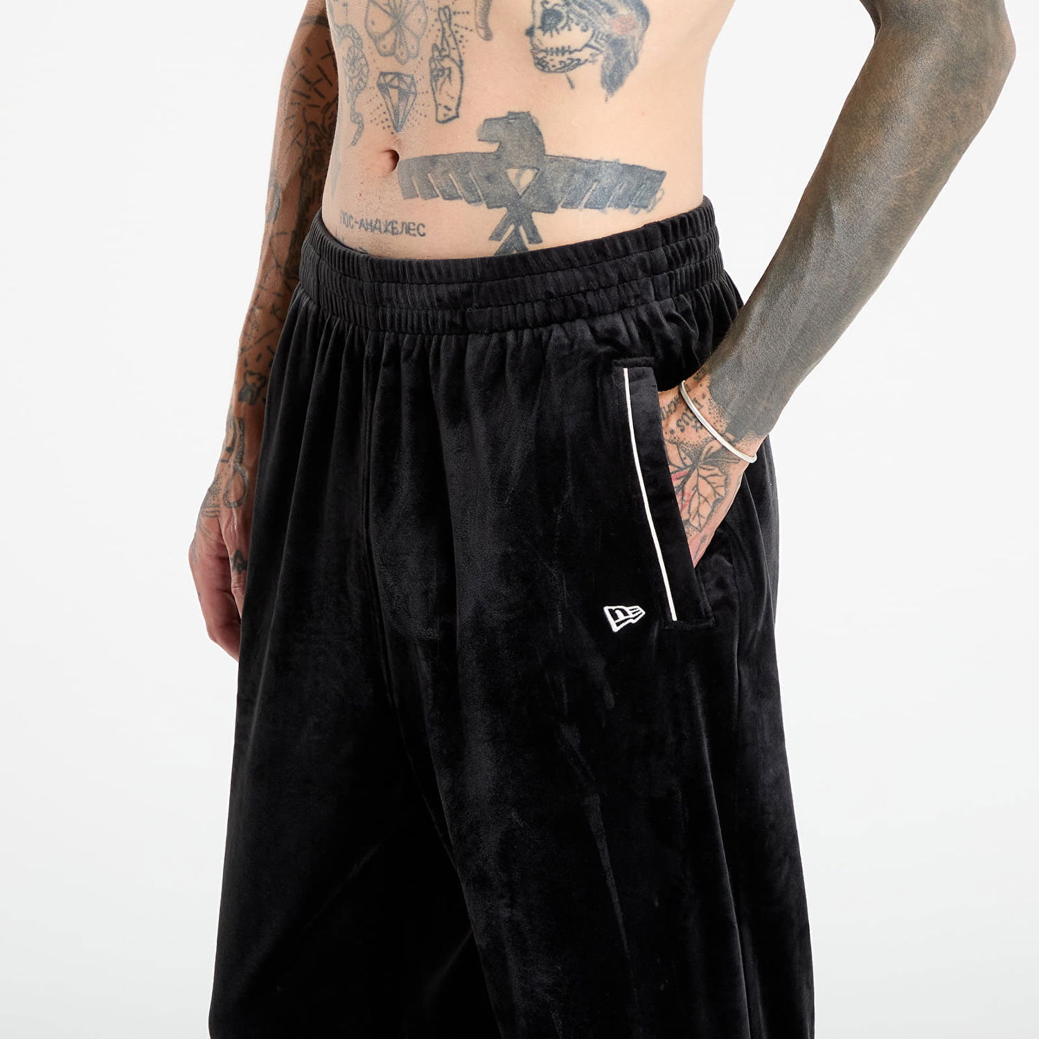 Joggingbukser New Era New Era MLB Velour Track Pants New York Yankees Sort | 60684338, 1