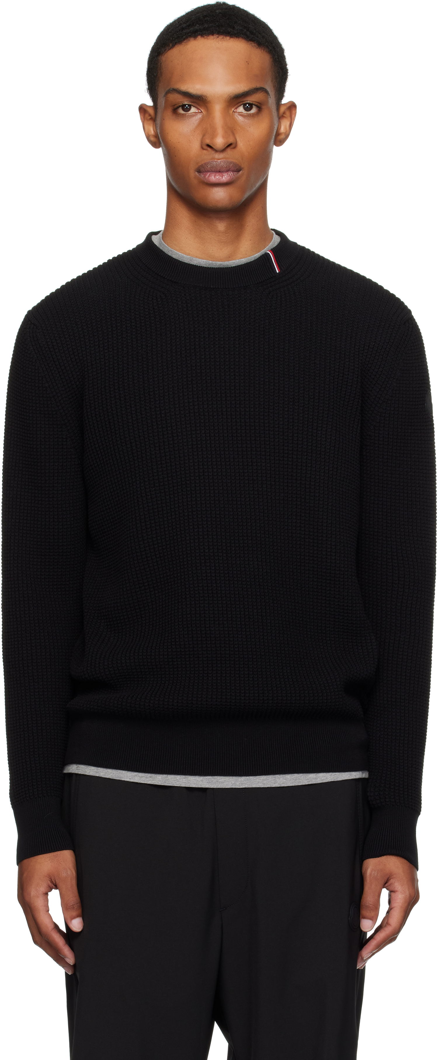 Sweater Moncler Moncler Crew Neck Sweater Sort | K20919C00011M1367, 0