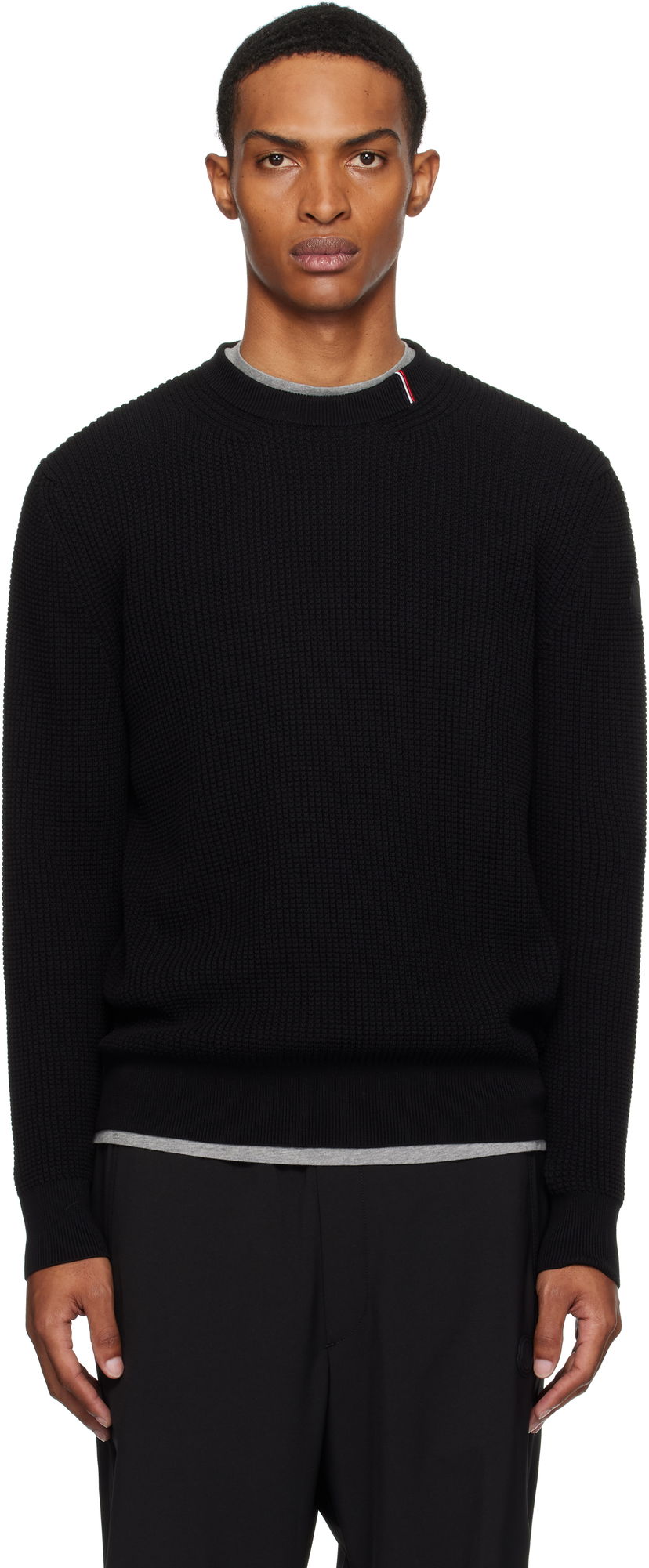 Sweater Moncler Moncler Crew Neck Sweater Sort | K20919C00011M1367