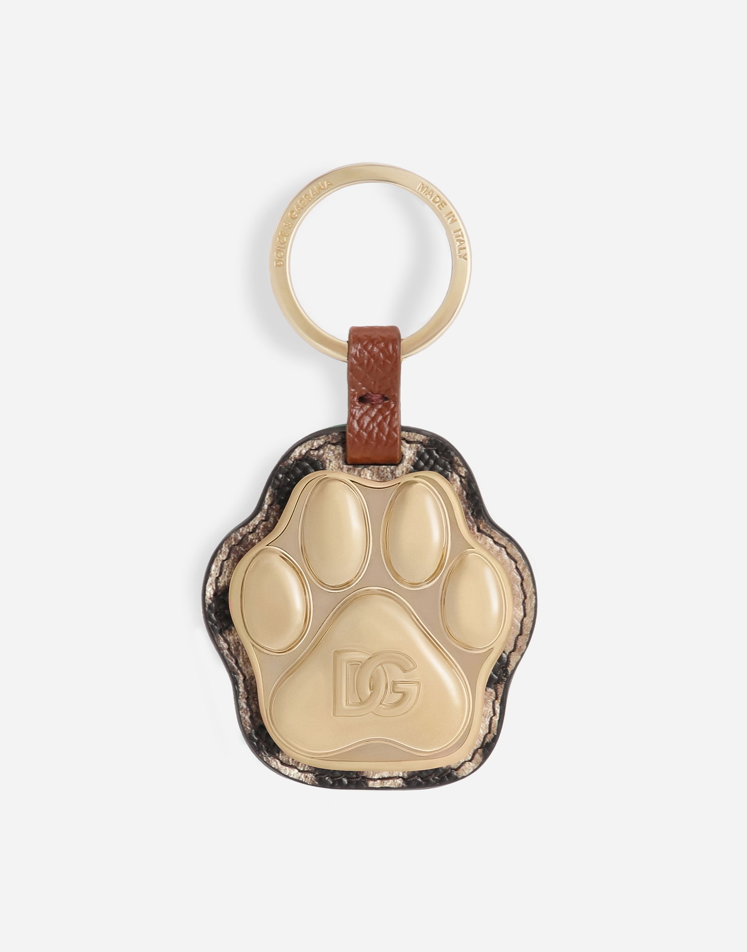Nøgleringe Dolce & Gabbana Dolce & Gabbana Animal Print Paw Keychain Metalisk | BD0019A6456HA93M, 0