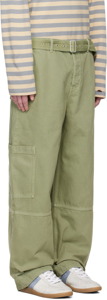 Cargo bukser MAISON KITSUNÉ Belted Utility Denim Cargo Pants Grøn | OM01104WD4012, 1