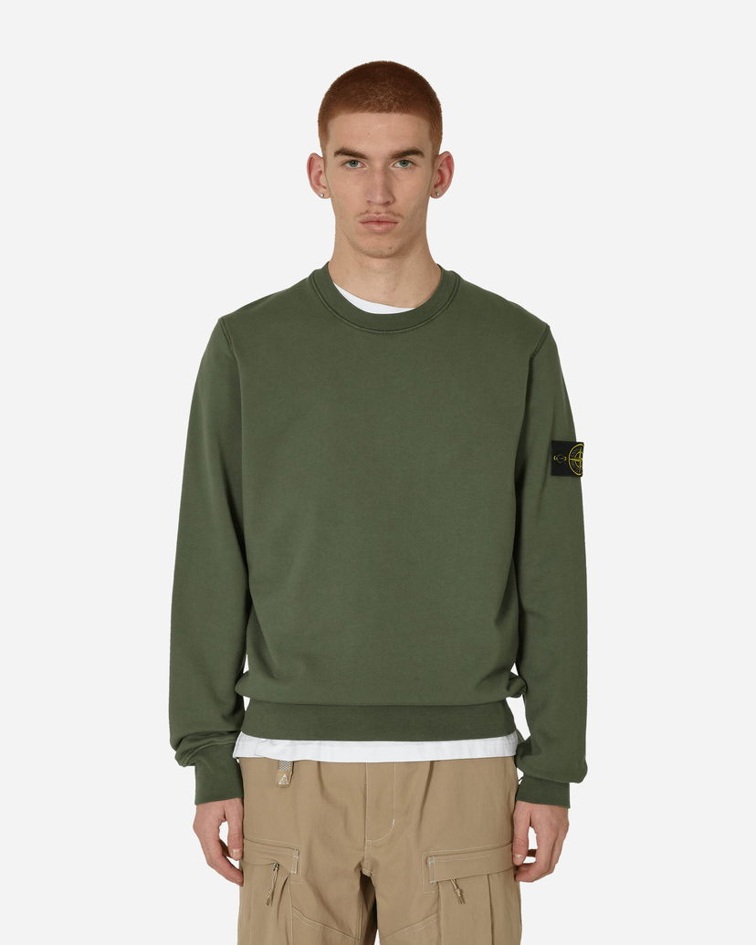Sweatshirt Stone Island Garment Dyed Crewneck Sweatshirt "Musk" Grøn | 801563051 V0059