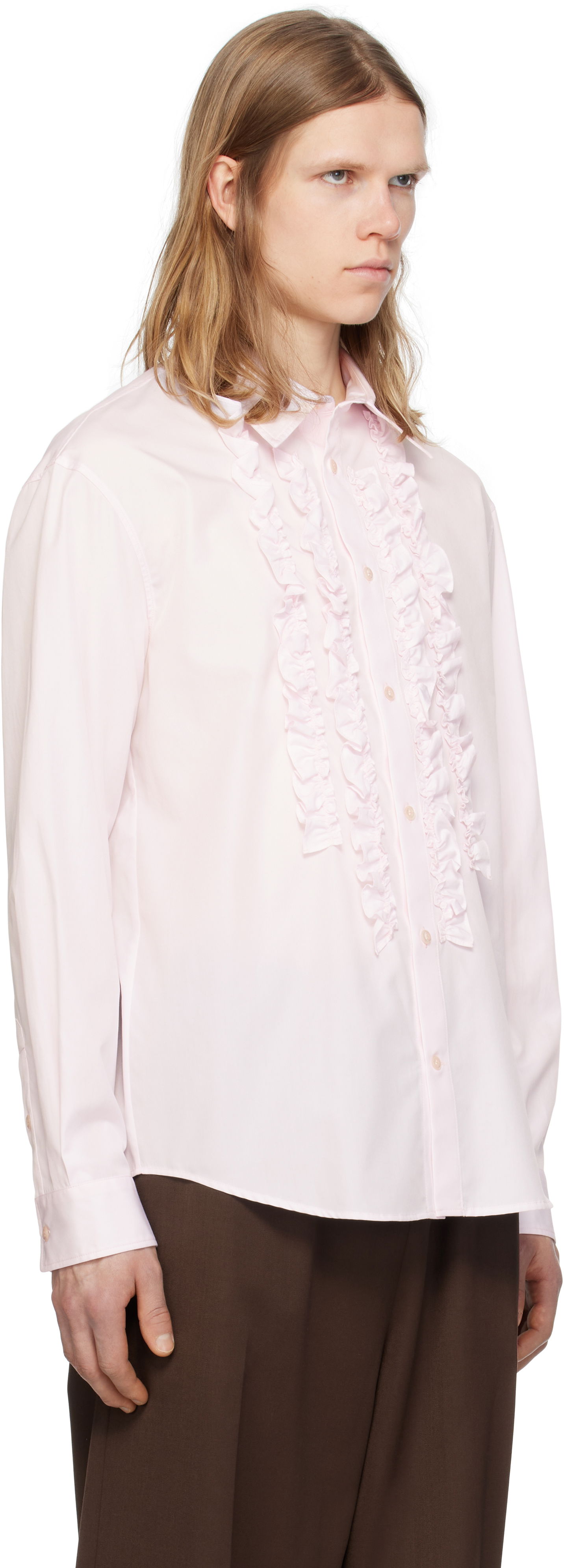 Skjorte Simone Rocha Simone Rocha Ruffle Prom Shirt Lyserød | 5340 1025, 1