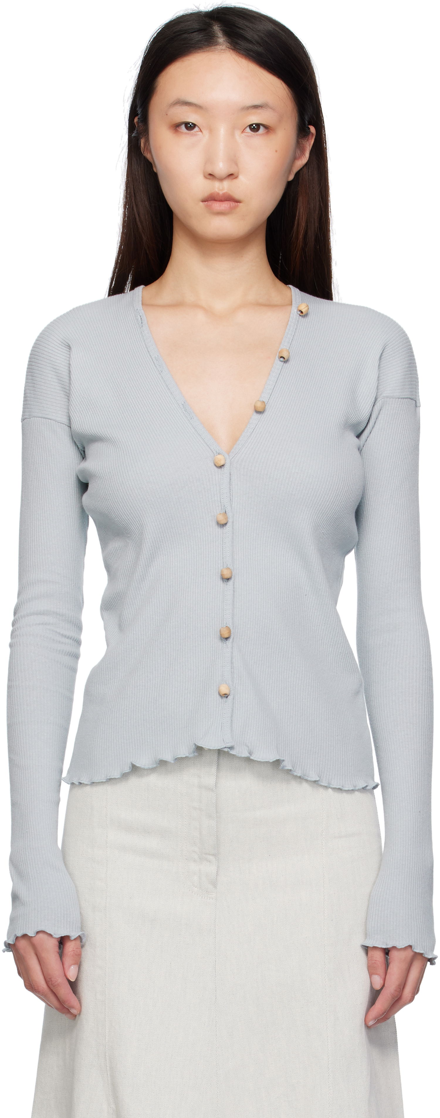 Sweater Baserange Baserange Tav Knit Cardigan Blå | TOTVC-RC-SU25, 0