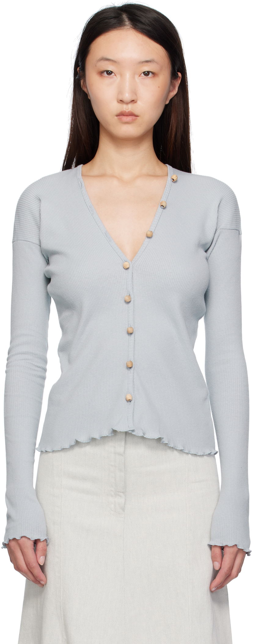 Sweater Baserange Baserange Tav Knit Cardigan Blå | TOTVC-RC-SU25