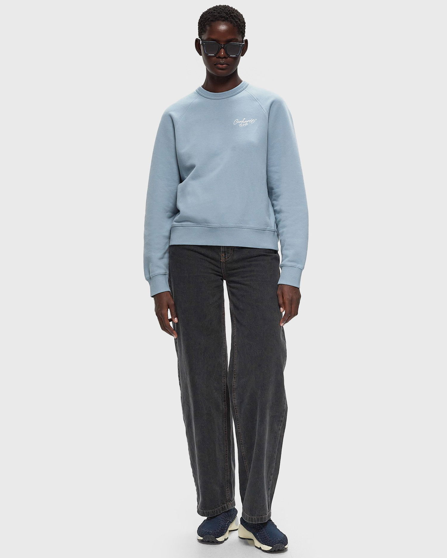 Sweatshirt Carhartt WIP WMNS Signature Sweat women Sweatshirts blue in size:L Blå | I034030-2DQ.XX, 1