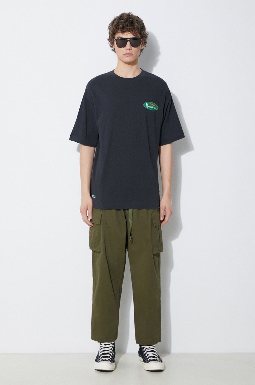 T-shirt Manastash Manastash Hemp Original Logo T-Shirt Sort | 7924134002, 1