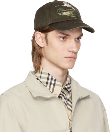 Kasket Burberry Burberry Duck Gabardine Baseball Cap Grøn | 8103757, 3