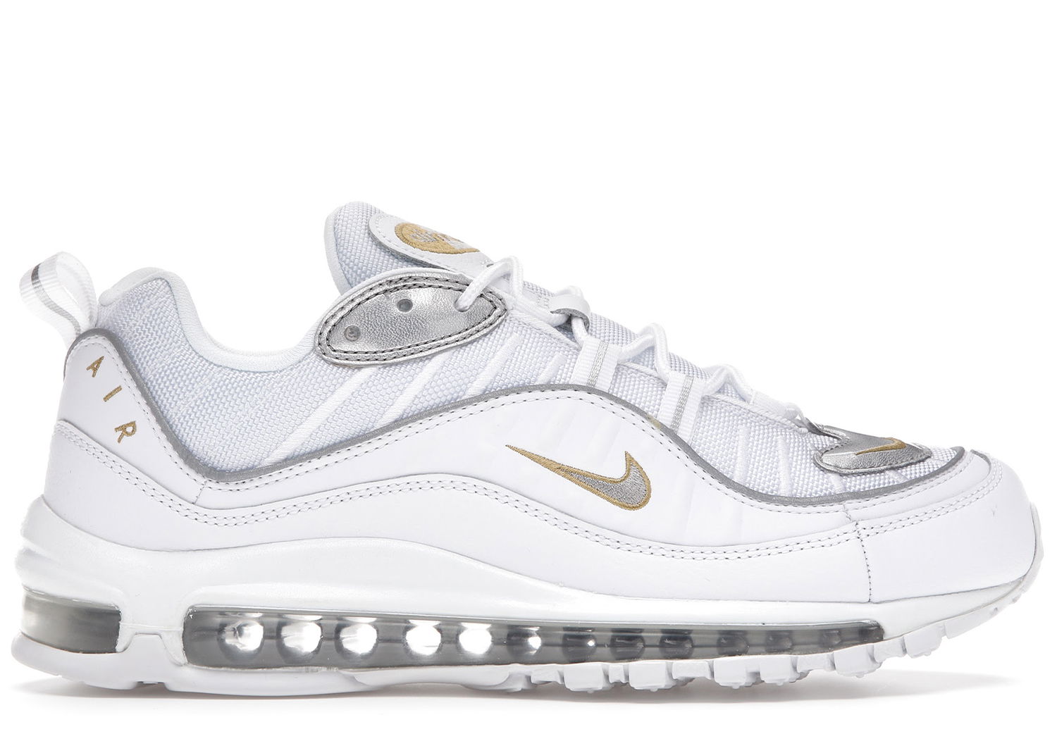 Sneakers og sko Nike Air Max 98 White Silver Gold W Hvid | CT2547-100, 0