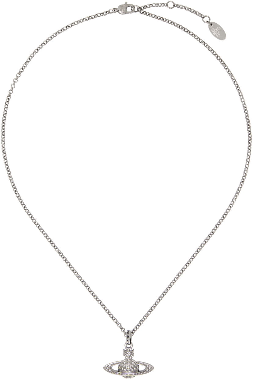Halskæde Vivienne Westwood Mini Bas Relief Pendant Necklace Metalisk | 63020086-02S108-CN