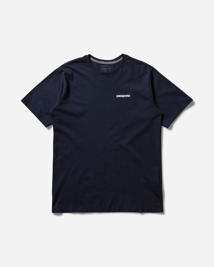 T-shirt Patagonia P-6 Logo Responsibili Tee Mørkeblå | 38504 NENA