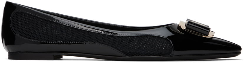 Tøj FERRAGAMO Ferragamo Zea Mesh Ballerina Flats Sort | 01H644 - 768786