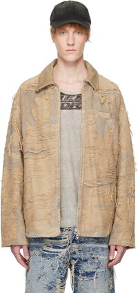 Diesel D-Ivar-Fsg Distressed Denim Jacket