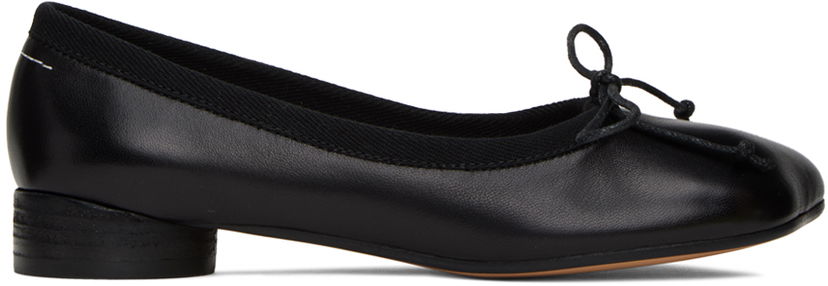 Tøj Maison Margiela MM6 Black Anatomic Classic Ballerina Flats Sort | S59WZ0096 P3628