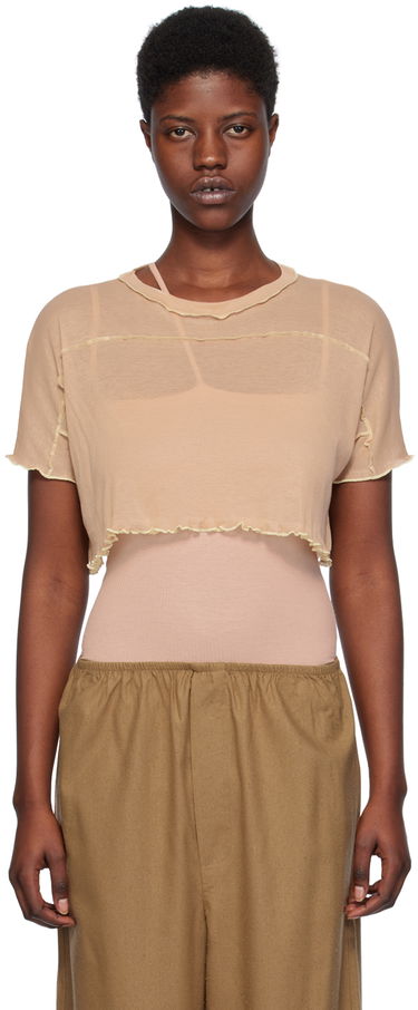 Crop top Baserange Crop T-Shirt Sun Beige | TOSC-CG-SP24, 0