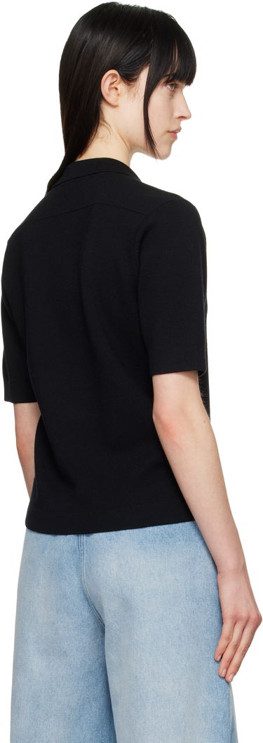 Polo skjorte Dries Van Noten Dries Van Noten Merino Polo Sort | 251-011203-1700, 2
