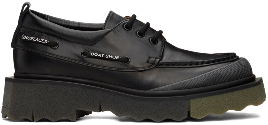 Tøj Off-White Off-White Sponge Boat Shoes Sort | OMIG006S23LEA0011056, 0