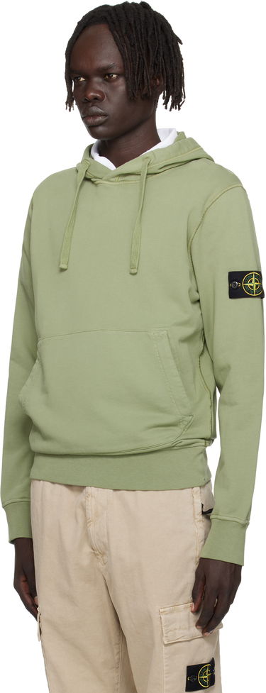 Sweatshirt Stone Island Stone Island Organic Cotton Fleece Hoodie Grøn | K2S15 6100062 S0051, 3