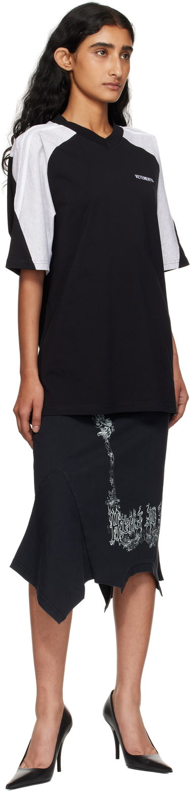 Nederdel VETEMENTS Vetements Cradle Of Filth Print Asymmetrical Midi Skirt Sort | WCF76SK690M, 3