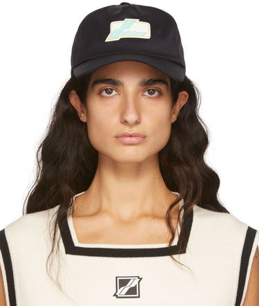 Kasket We11done We11done Logo Baseball Cap Sort | WD-AH1-22-409-U-NV, 0