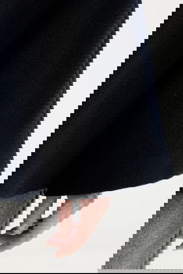 Jakke Samsoe Samsoe ALMA Wool Cape Jacket Mørkeblå | F23300184, 5