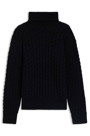 Sweater BOSS BECKHAM x BOSS cable-knit sweater in wool and cashmere Sort | 50554338