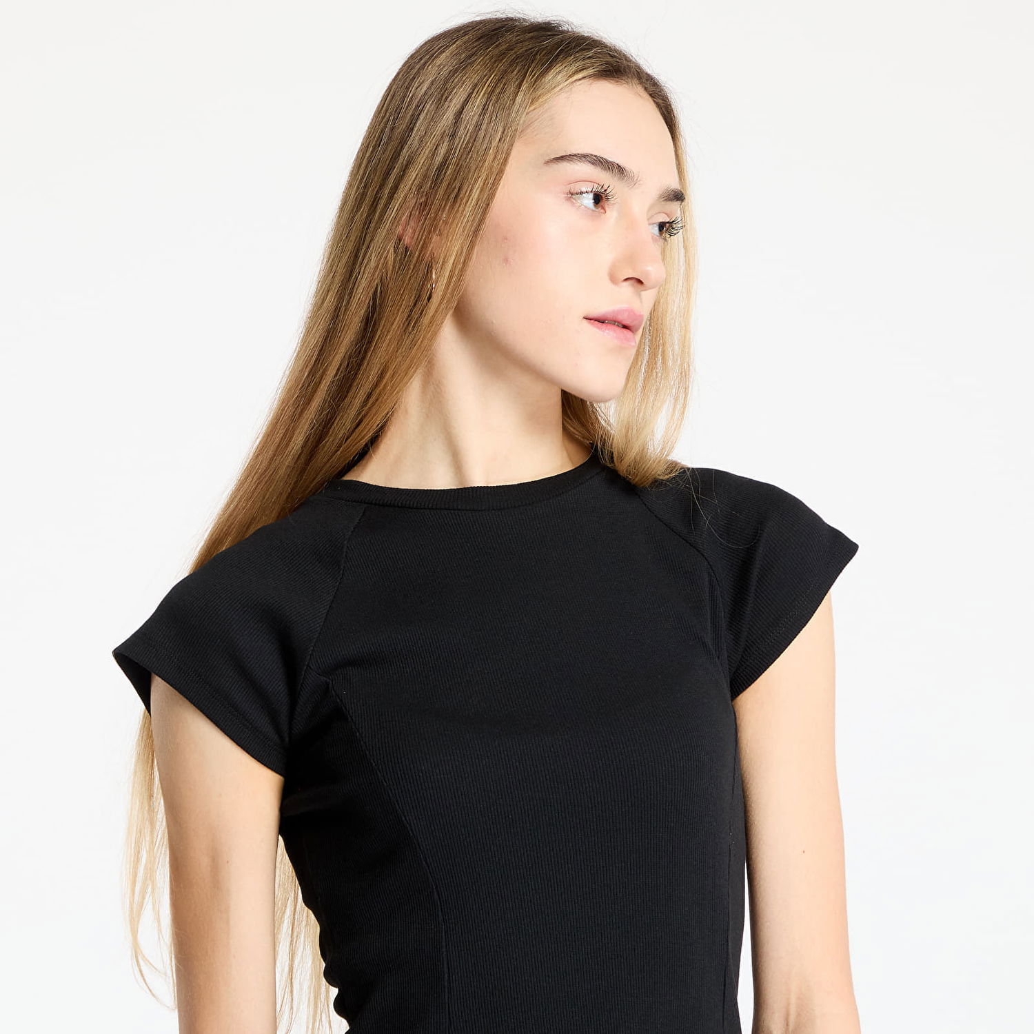 Kjole Urban Classics Urban Classics Skater Rib Dress Sort | TB6201-00007, 1
