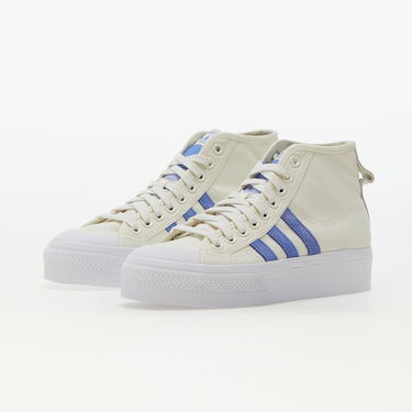 Sneakers og sko adidas Originals Nizza Platform Mid W Off White/ Blue Fusion/ Cloud White Hvid | FZ6189, 4