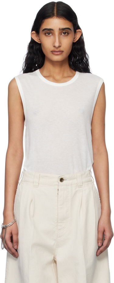 Tanktop Ann Demeulemeester Ann Demeulemeester Biba Sleeveless Tank Top Hvid | 2510-W-JTO05-FA570-002, 0