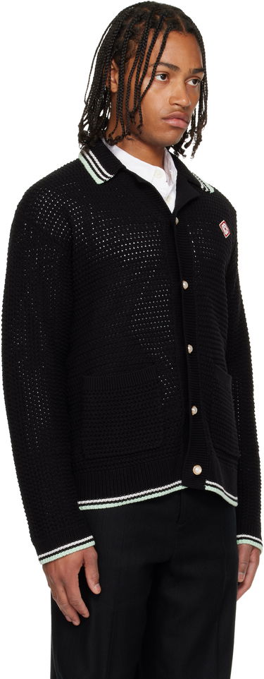Sweater Casablanca Crochet Knit Cardigan Sort | M-AW25-KW-1160-01, 3