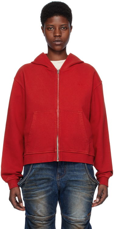 Sweatshirt We11done We11done Zip Hoodie Rød | WD-TJ0-24-785-U-RD, 0
