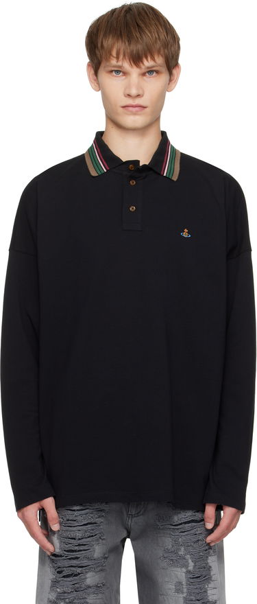 Polo skjorte Vivienne Westwood Vivienne Westwood Oversized Long Sleeve Polo Sort | 2H01000Q-J0009-, 0