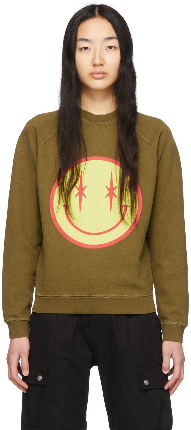 Sweatshirt PHIPPS Organic Cotton Sweatshirt With Smiley Print Grøn | T002 W B1 J0001 11019
