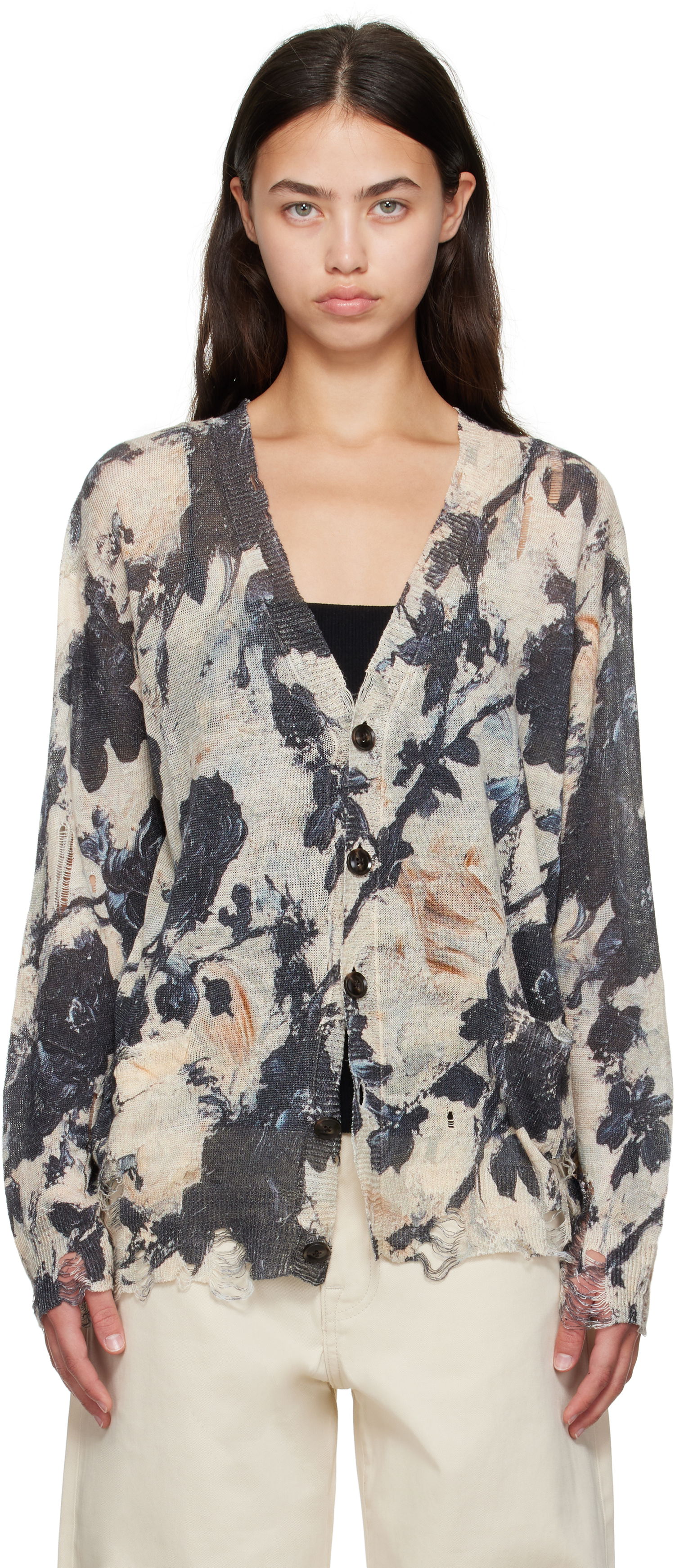Sweater R13 R13 Boyfriend Floral Cardigan Flerfarvet | R13WY200-Y228A, 0