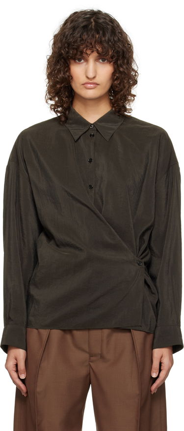 Skjorte LEMAIRE Lemaire Straight Collar Twisted Shirt Brun | SH1141 LF1308, 0