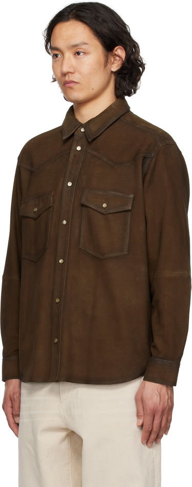 Skjorte ISABEL MARANT Isabel Marant Adrian Suede Shirt Brun | CH0241HA-C2B01H, 3