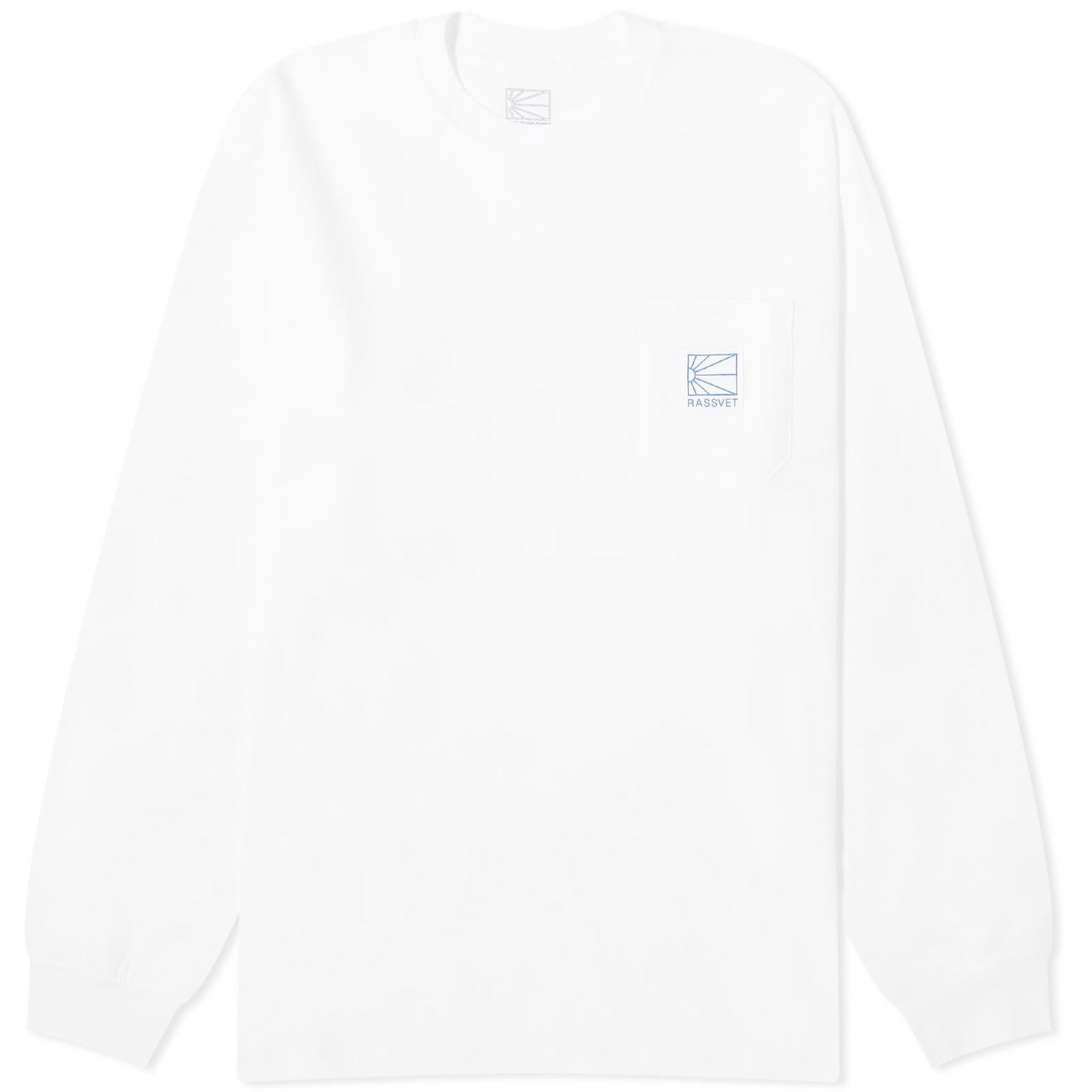 T-shirt PACCBET Pocket Tag Long Sleeve Hvid | PACC14T007-WHT, 0
