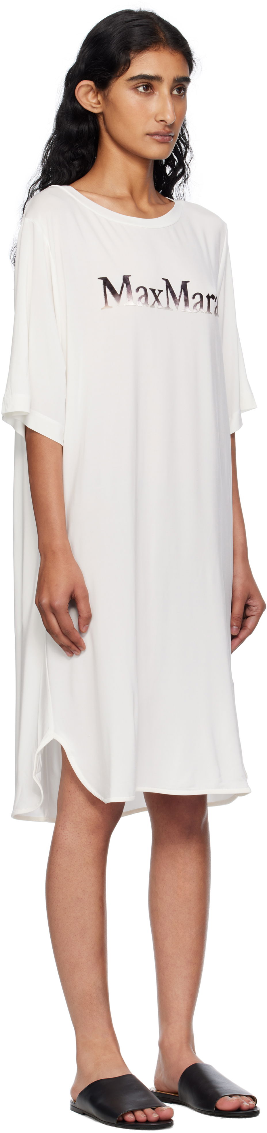 Kjole Max Mara Max Mara Luna T-Shirt Minidress Hvid | 2516621039600, 1
