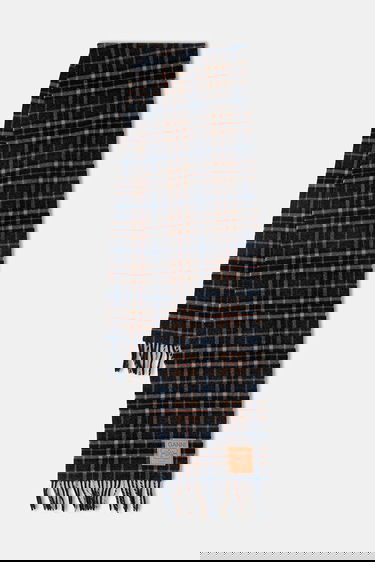 Tørklæde GANNI Double Face Wool Check Scarf Flerfarvet | A6933, 0