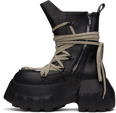 Sneakers og sko Rick Owens Rick Owens Hollywood Megalace Mega Tractor Boots Sort | RR01E5867 LCHW1, 2