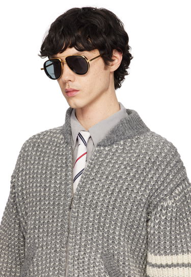 Solbriller Thom Browne Thom Browne Aviator Sunglasses Metalisk | UES929A-G0003, 3